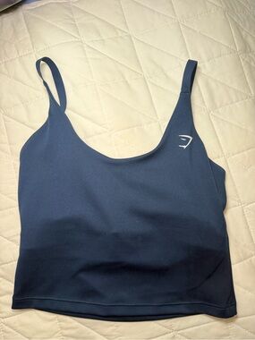 Gymshark TRAINING CAMI TANK WITH SHELF.  SZ XS, Navy